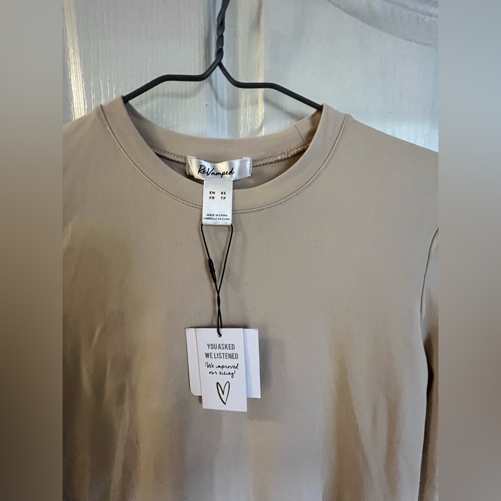 Long Sleeve Beige Top